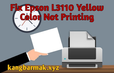 Fix Epson L3110 Yellow Color Not Printing