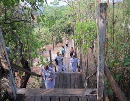 climp up to montain in thailand