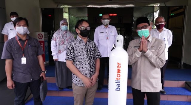 Pemkot Depok Dapat Bantuan 20 Tabung Besar Oksigen dari Bali Tower