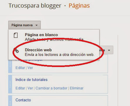 poner nuevas Pestañas en blogger