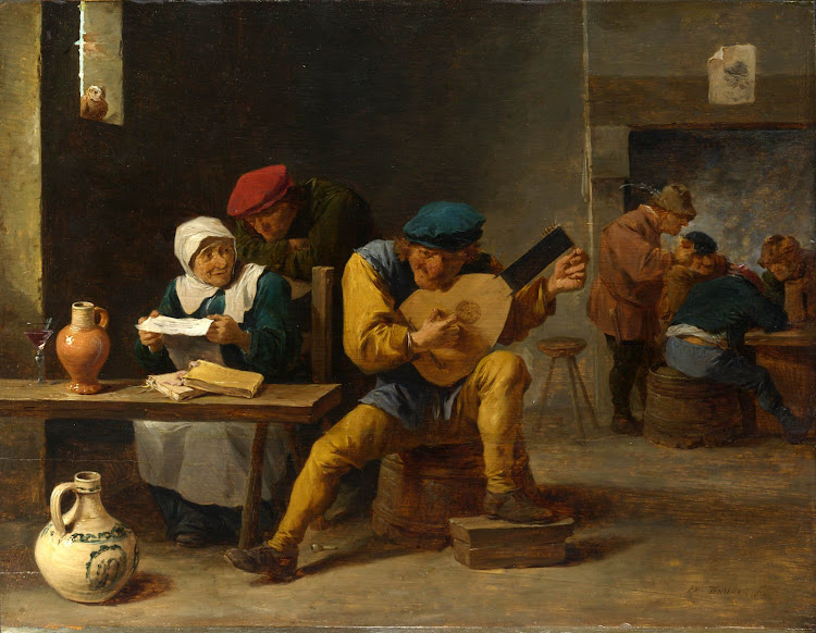 David Teniers the Younger - Peasants making Music in an Inn