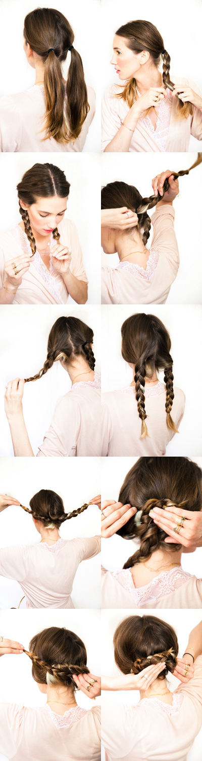  Hairstyles  Weddings on Cup Of Jo  Diy Wedding Hair  Pretzel Braid