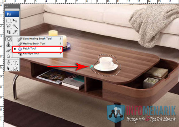 Cara Menghilangkan Objek Pada Gambar Menggunakan Patch Tool