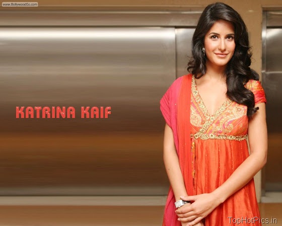 Katrina Kaif Sexy Wallpapers in Orange Dress 8