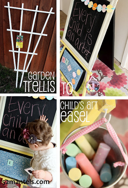 DIY Childs Art Easel by 52 Mantels