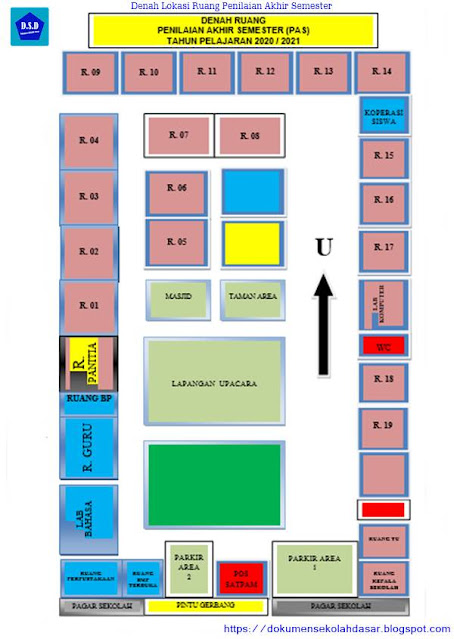 contoh denah lokasi ruang penilaian akhir semester