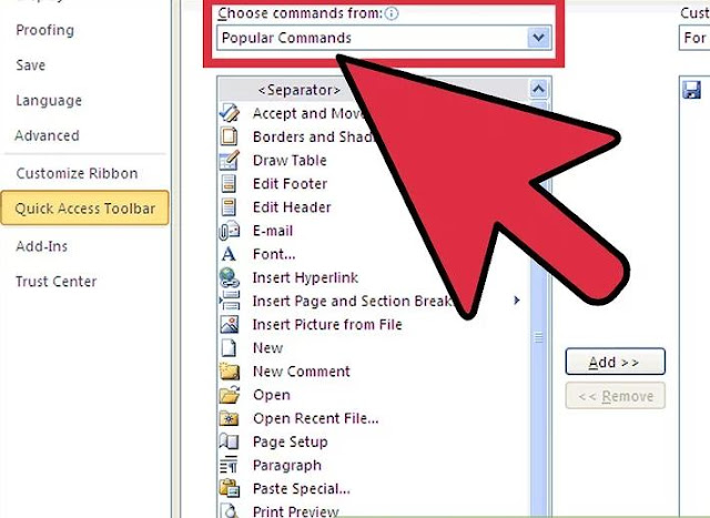 How to Add Commands to the Quick Access Toolbar