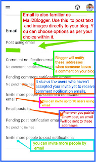 Email Setting of blogger