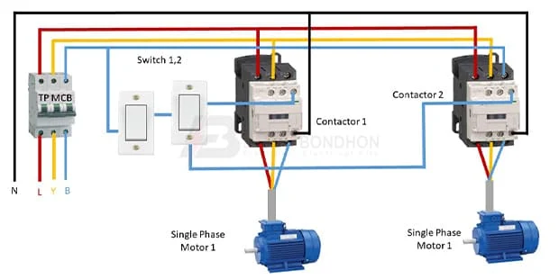 2-Way Switch Control in 3-Phase Motor