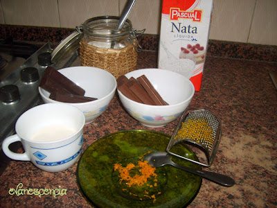 ingredientes relleno chocolate