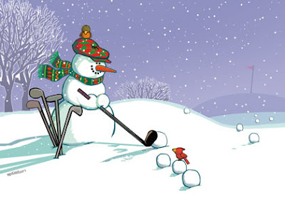 golf christmas cards