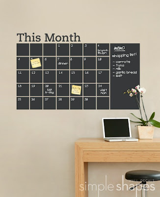 wall decal blackboard calendar