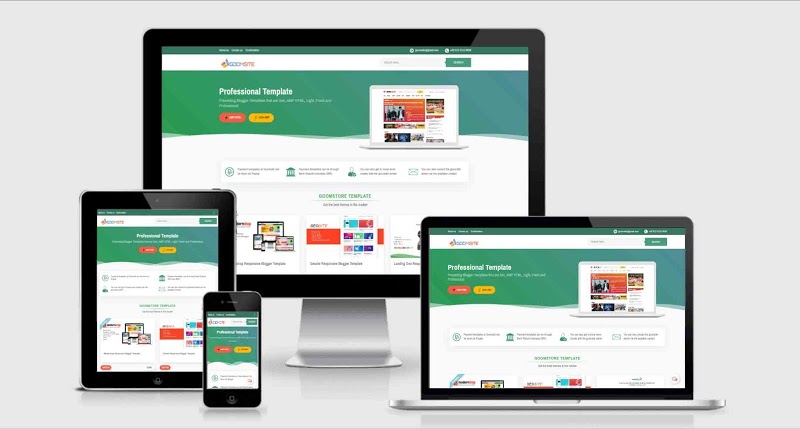 Goomsite AMP Responsive Blogger Template Free Download