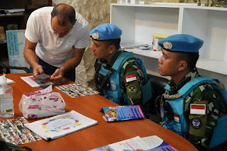 Satgas Yonmek TNI Konga XXIII-R UNIFIL Temui NGO Al Moustamaa Al Afdal Association Diskusi Tentang Kegiatan Sosial