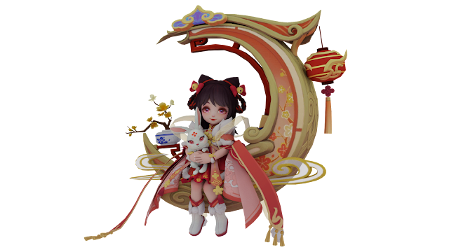 Chang'e Lunar Fest Wallpaper PNG