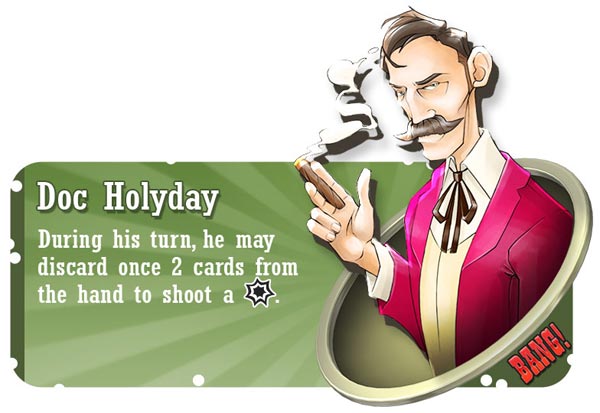 Doc Holyday BANG! card game character