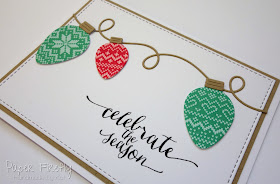 String of lights Christmas card