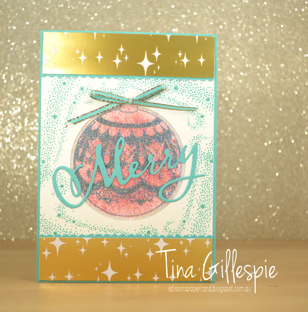 scissorspapercard, Stampin' Up!, Art With Heart, Heart Of Christmas, Beautiful Baubles, Star Of Light, Merry Christmas To All, Broadway Bound SDSP, Brushos, Glitter Window