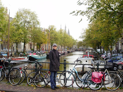 Typical canal scene in Amsterdam