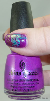 China Glaze Flying Dragon with Floam and stamping