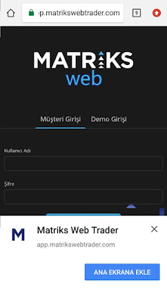 Matriks Web Trader Mobil Android Kurulum