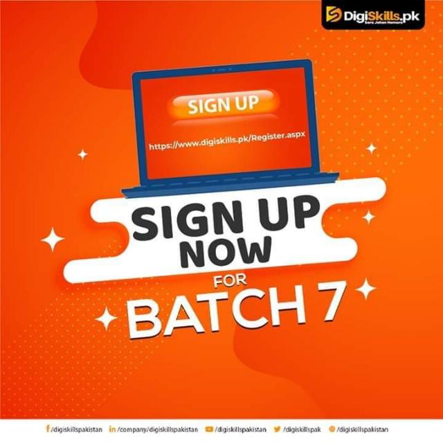 DigiSkills Training Program has opened the enrollments for Batch-07 from April 24, 2020.   
