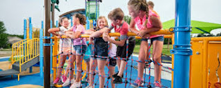 elementary children on a playground