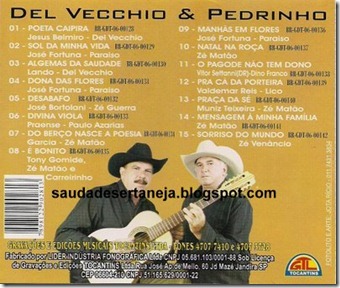Del Vécchio e Pedrinho Contra-capa