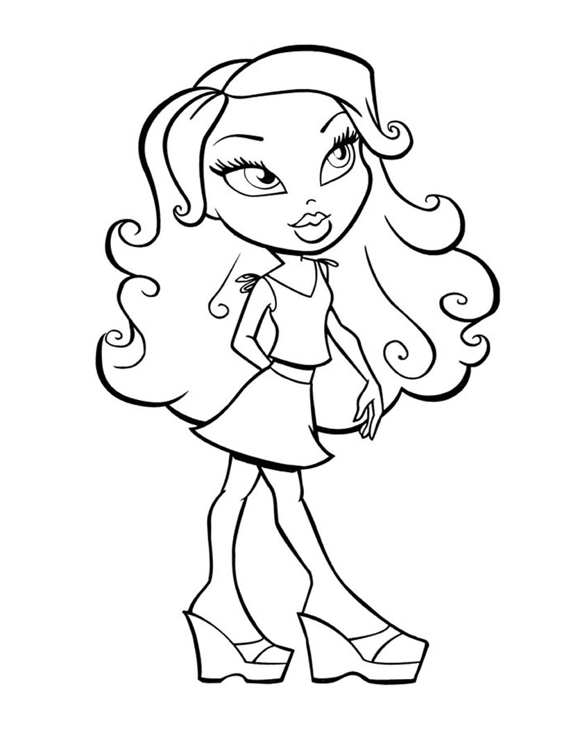 bratz coloring page jade