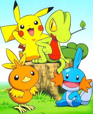 Dibujo de Pikachu acompañado de otros pokemones