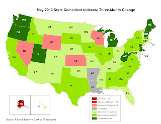 Philly Fed State Conincident Map