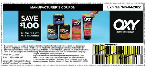 $1.00/1 Oxy Acne Coupon (sign up to print right away