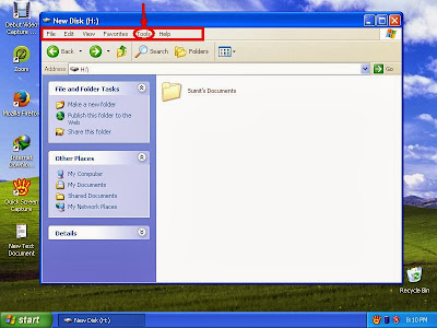 Learn how to disable show or don't show hidden files and folders in windowsXP step6