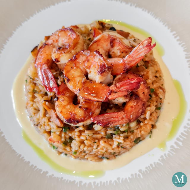 Arroz con Mariscos Batayaki with Glazed Jumbo Shrimps at DIP Nikkei Sheraton Cebu