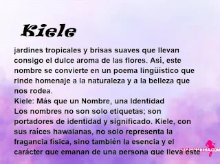 ▷ Significado del nombre Kiele (✔)