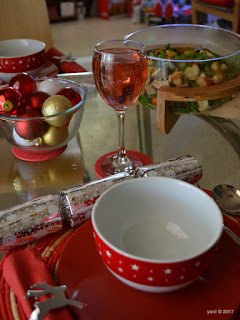 christmas table with salad 2017