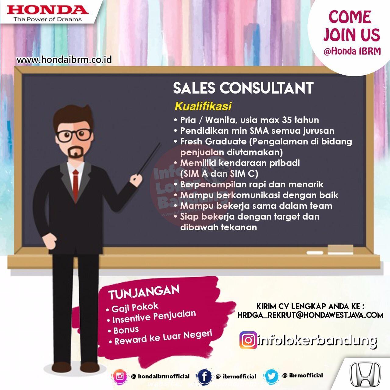 Lowongan Kerja Kepala Administrasi & Sales Counter Honda ...