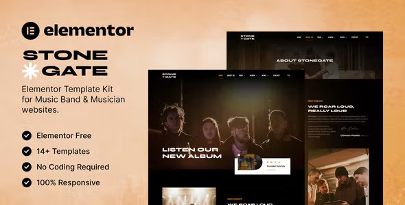 Best Music Band & Musician Elementor Template Kit