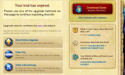 world of warcraft expired trial account