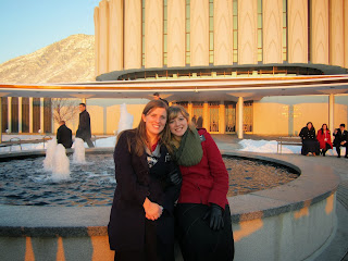 Sister Jenson and I at the temple