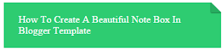 blue color css note box for blogger template