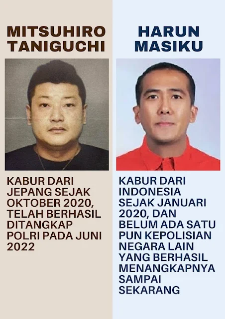 Harun Masiku dan Mitsuhiro Taniguchi