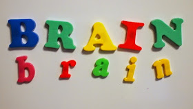 practice spelling the word brain with preschoolers