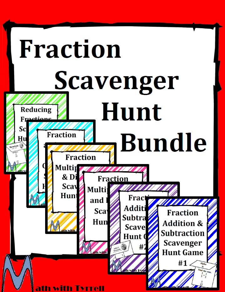 https://www.teacherspayteachers.com/Product/Fraction-Scavenger-Hunt-Bundle-1707801