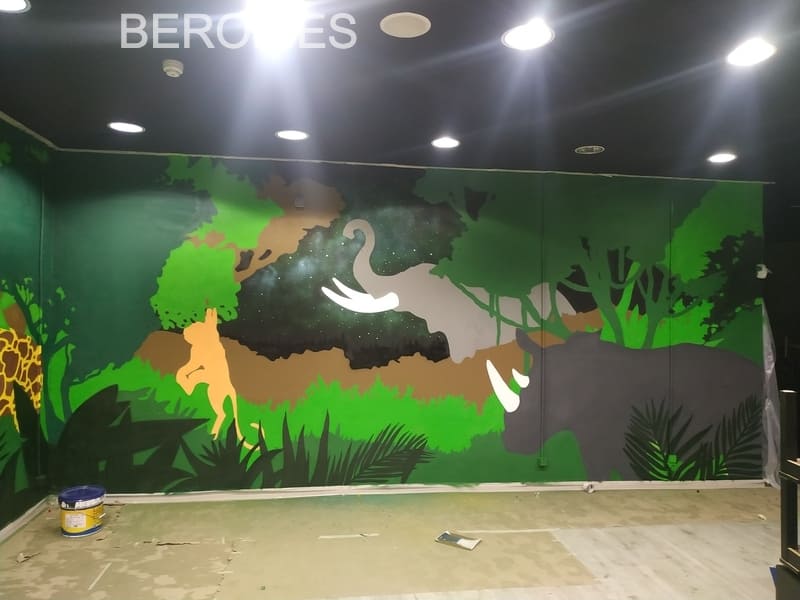 Graffitis para negocios selva jungla
