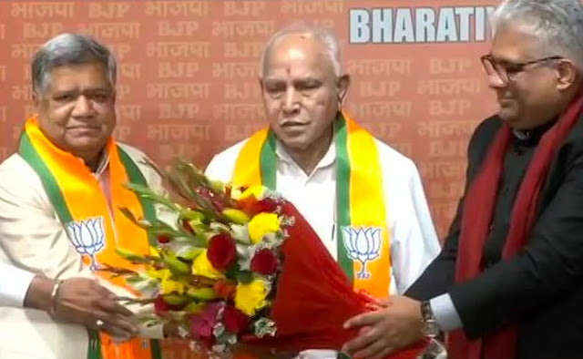 Former Karnataka CM Jagadish Shettar Rejoins BJP, Citing BJP Workers' Request and Pledge for Modi's Leadership