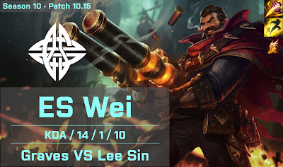 ES Wei Graves JG vs Lee Sin - KR 10.15