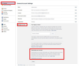 Cara menonaktifkan akun Facebook dan menghapus akun Facebook Anda