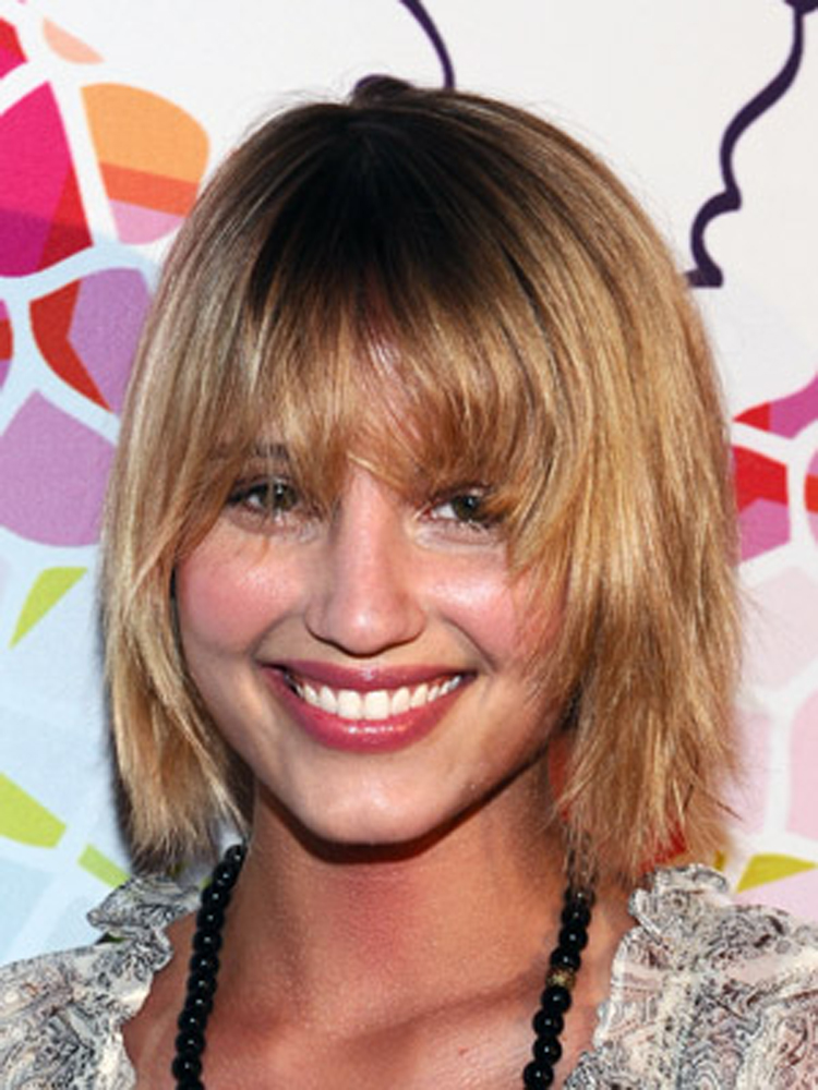 Popular Celebrity Bang Hairstyles Dianna Agron