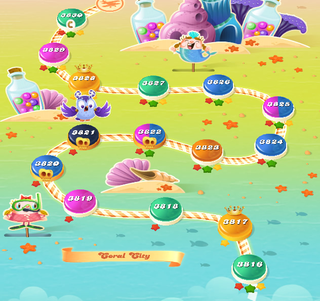 Candy Crush Saga level 3816-3830